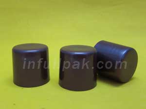 Black Flat Plastic Caps PLC-00