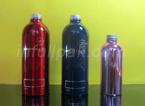 Aluminum bottle with logo prin