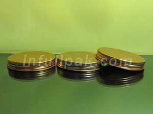 Golden aluminum lid for jar  A