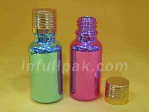 Essential oil bottles with gol