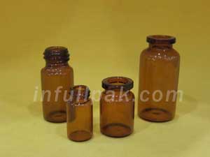 Amber Glass Bottles with Plain