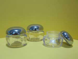Cosmetic Jars with Dome Caps P
